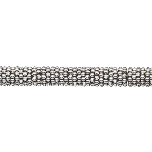 Bead, antiqued sterling silver, 5x1mm rondelle. Sold per 1/4 troy ounce pkg, approximately 40-45 beads. image number 0