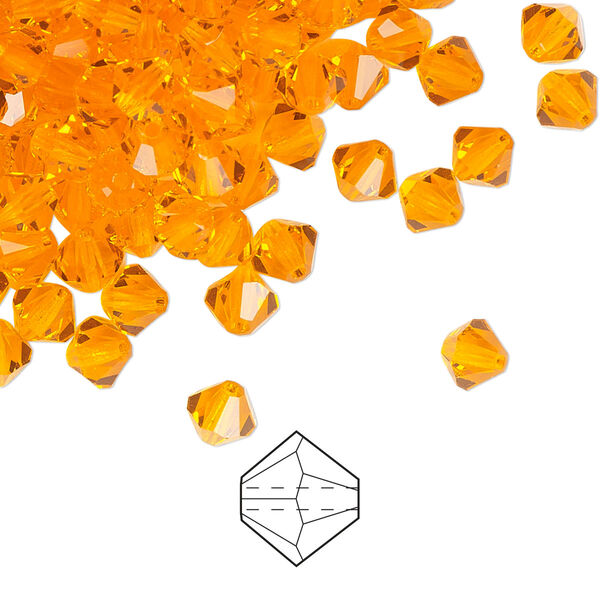 Bead 576pk sun, Preciosa Czech crystal 5mm bicone image number 0