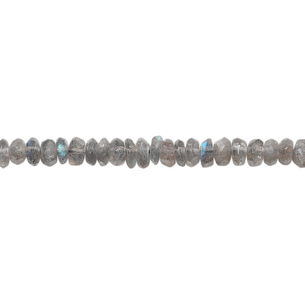Labradorite 1pkg1, hand-cut faceted rondelle bead natural C grade, 15.5-16 inch 4x2mm image number 0
