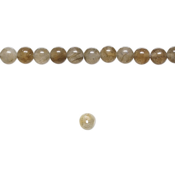 Labradorite 1pkg1, hand-cut round bead natural C grade, 15.5-16 inch 4mm image number 0