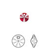 Drop 144pk Siam, Swarovski® 8mm pendant mini disk 6428 image number 0