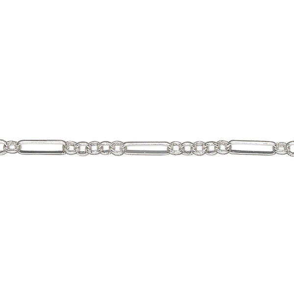 Chain, steel, 2.5mm long and short. Sold per pkg of 26 inches. image number 0