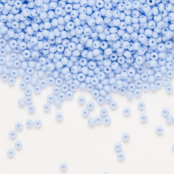 Seed bead, Preciosa Ornela Czech glass, pkg/500g, #11 rocaille, opaque light blue, (33000). image number 0