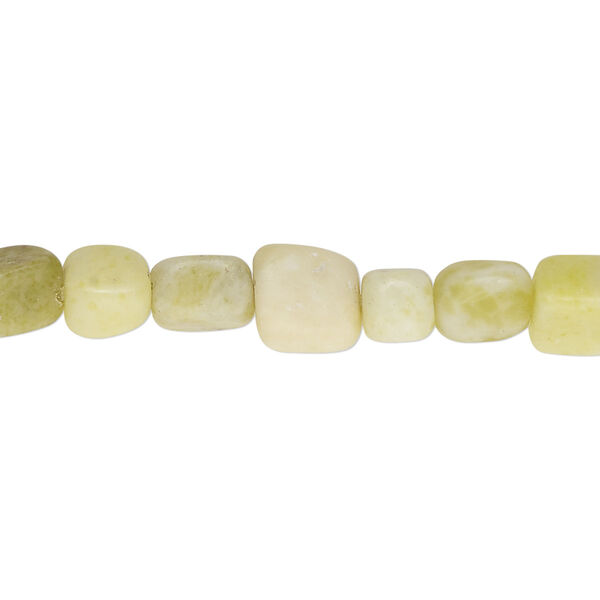 Peridot "jasper" 1pkg1, pebble bead natural 15.5-16 inch medium image number 0