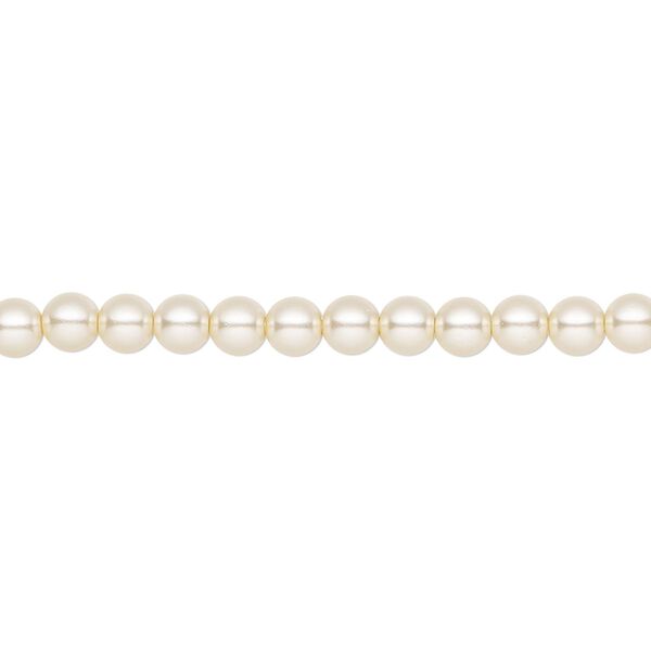 Pearl 50pk creamrose, Preciosa Czech crystal 4mm round image number 0
