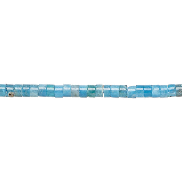Blue apatite 1pkg1, heishi bead natural 8 inch 3x1.5mm-3x2.5mm image number 0