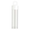 Vial, plastic, clear and white, 2 x 9/16 inch cylinder with hang tab. Sold per pkg of 10. image number 1