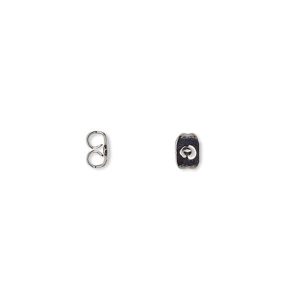 Earnut 1pkg100 gunmetal-plated, 5.5x4mm square, brass 50 pair image number 0