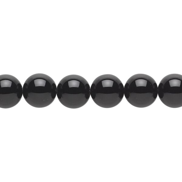 Black onyx 1pkg1, round bead 15.5-16 inch 8mm image number 0
