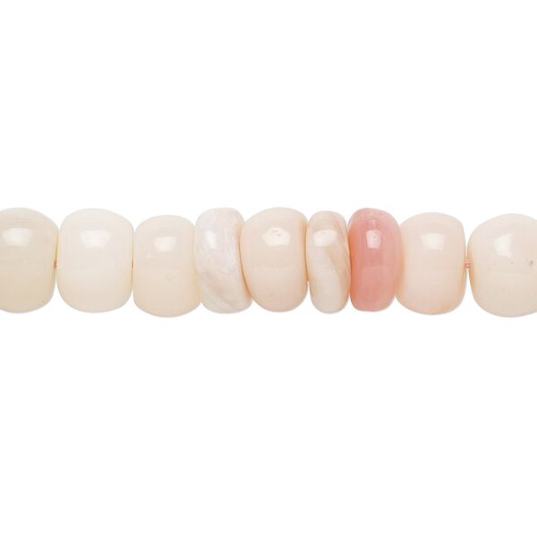 Pink opal 1pkg1, hand-cut rondelle bead natural 8 inch 8x2mm-9x7mm image number 0