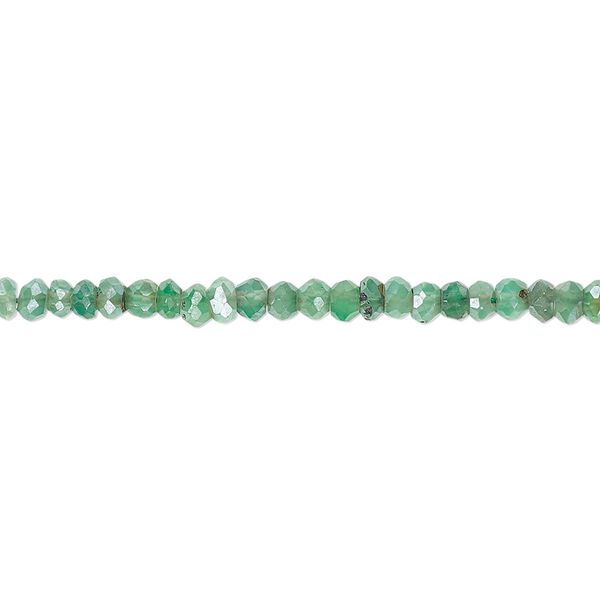 Green onyx 1pkg1, luster hand-cut faceted rondelle bead 13 inch 3x1mm-4x3mm image number 0