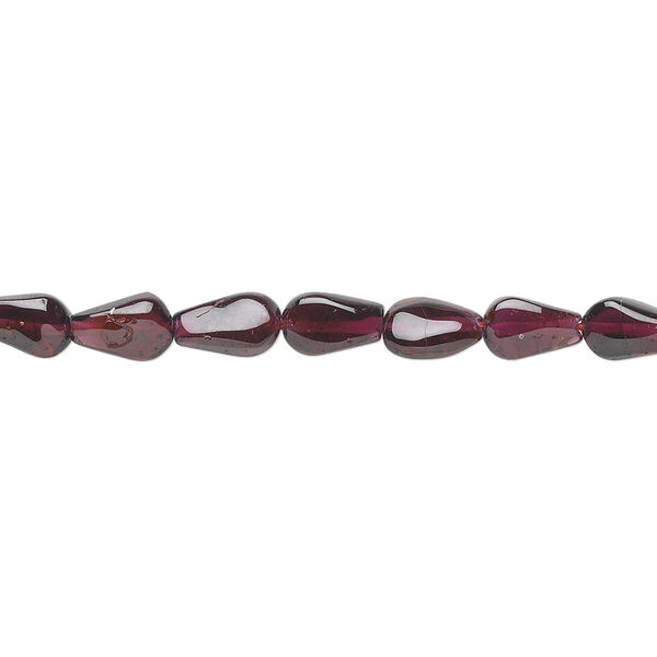 Garnet 1pkg1, hand-cut teardrop bead 15.5-16 inch 6x4mm-9x5mm image number 0