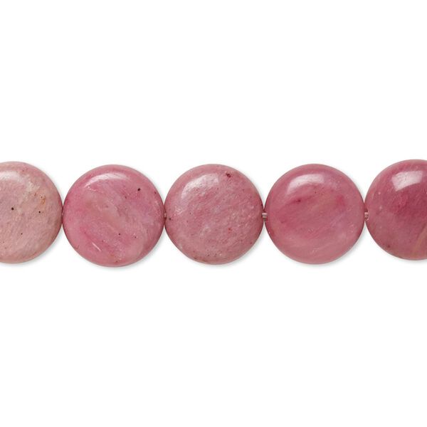 Rhodonite 1pkg1, flat round bead natural 8 inch 11mm image number 0
