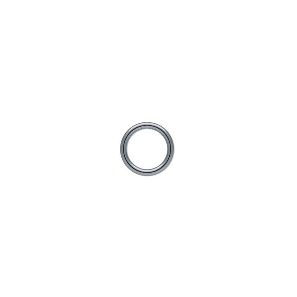 Jump ring, gunmetal-plated brass, 8mm round, 6mm inside diameter, 18 gauge. Sold per pkg of 100. image number 0
