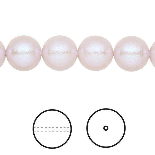 Pearl 100pk iridescent dreamy rose, Swarovski® 10mm round 5810 image number 0