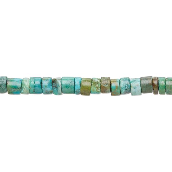 Turquoise 1pkg1, heishi bead 15 inch 4x1mm-5x5mm image number 0