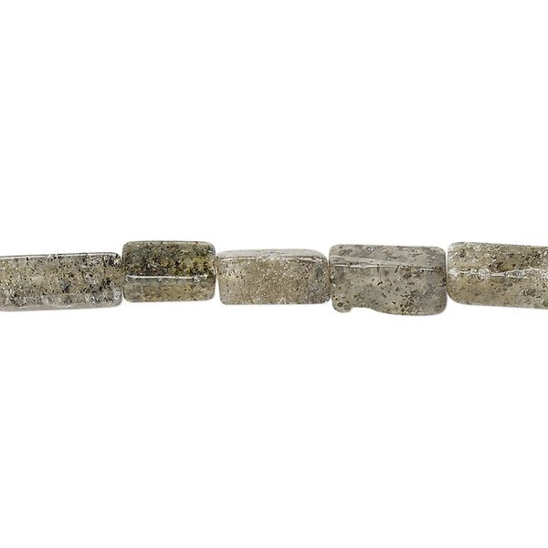 Spotted quartz 1pkg1, hand-cut square tube bead natural 12 inch 7x4mm-13x5mm image number 0