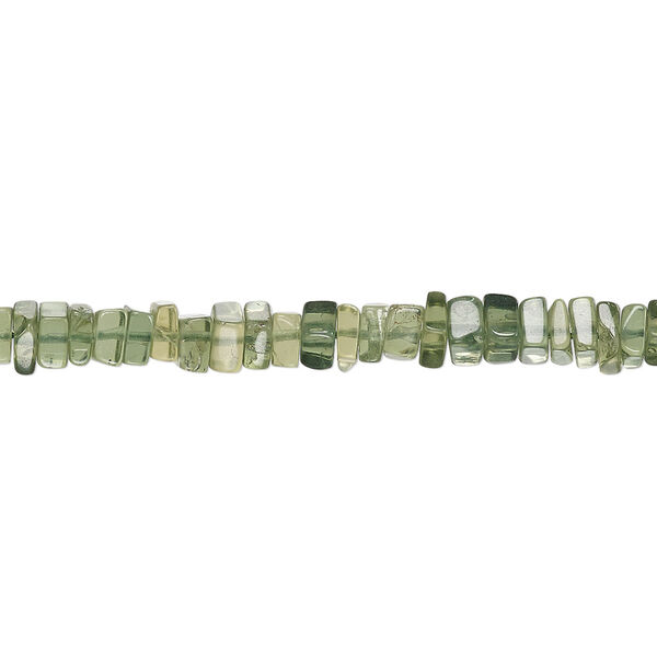 Green apatite 1pkg1, hand-cut square rondelle bead natural 8 inch 4x1mm-5x2mm image number 0