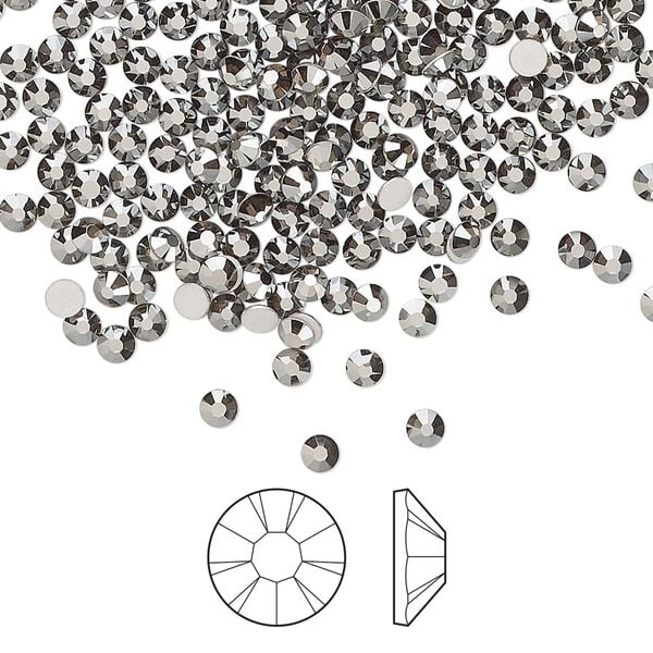 Flat back 1440pk crystal Biarritz foil back, Preciosa MAXIMA Czech crystal rhinestone 2.5-2.7mm chaton rose round SS9 image number 0