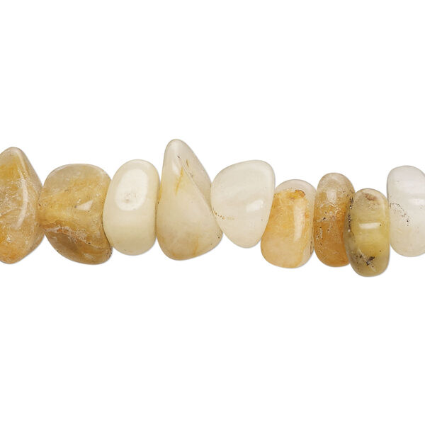 Golden quartz / cream quartz / peach quartz 1pkg1, chip bead natural 15.5-16 inch large image number 0