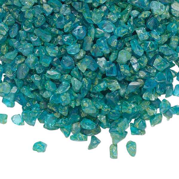 Neon blue apatite 1pkg1, undrilled inlay chip natural 1 oz mini image number 0