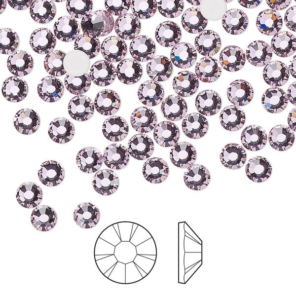 Flat back 144pk mesmera foil back, Preciosa MAXIMA Czech crystal rhinestone 3.8-4mm chaton rose round SS16 image number 0