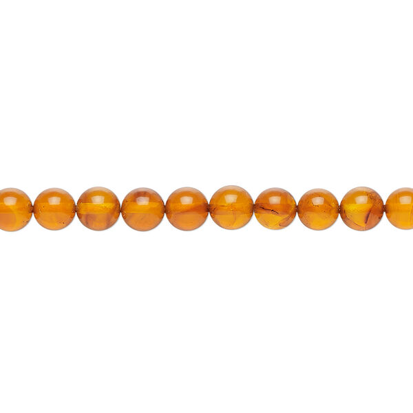 Amber 1pkg1, round bead 15.5-16 inch 5mm image number 0