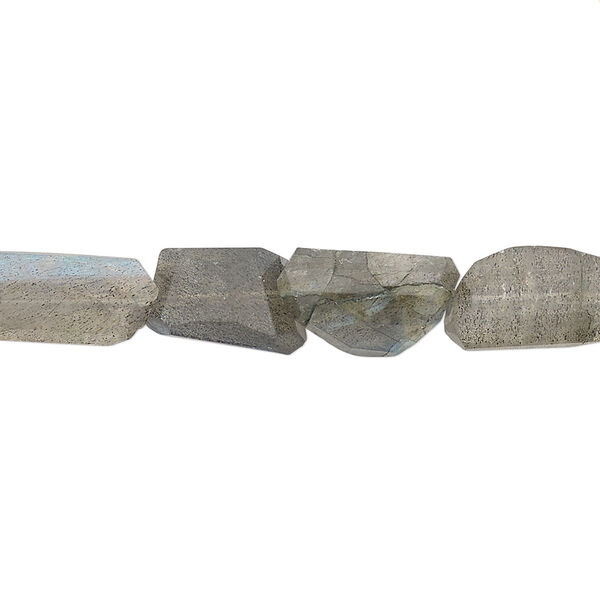 Labradorite 1pkg1, hand-faceted nugget bead natural 7 inch small image number 0