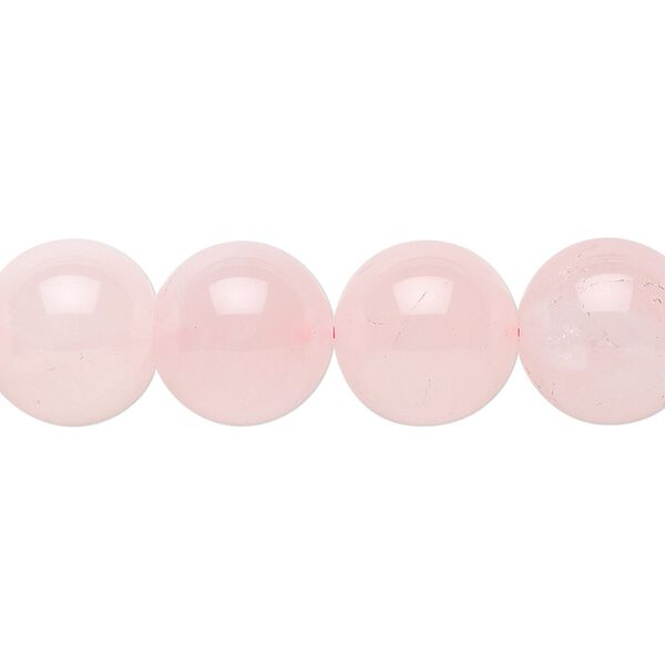 Rose quartz 1pkg1, round bead natural 15.5-16 inch 12mm image number 0