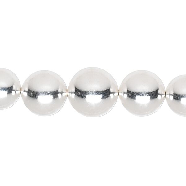 Bead, sterling silver, 3-12mm seamless graduated round Sold per pkg of 19. image number 0