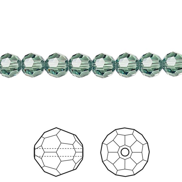Bead 12pk erinite, Crystal Passions® 6mm round 5000 image number 0