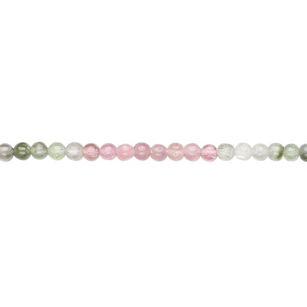 Multi-tourmaline 1pkg1, hand-cut round bead natural 15.5-16 inch 2-2.5mm image number 0