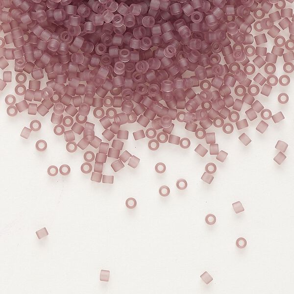 Seed bead, Delica®, glass, pkg/250g, #11 round, translucent matte smoky amethyst (DB-0765). image number 0