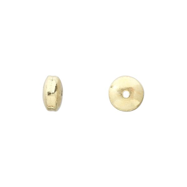 Bead, "vermeil," 8mm smooth saucer. Sold per pkg of 8. image number 0