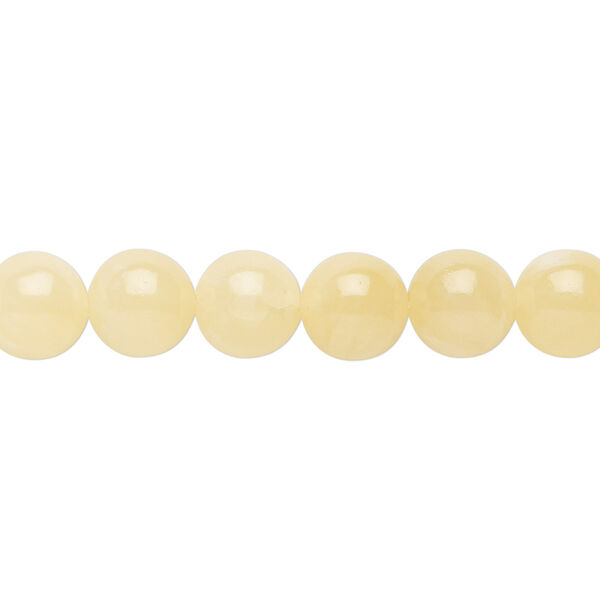 Yellow calcite 1pkg1, round bead 15.5-16 inch 8mm image number 0