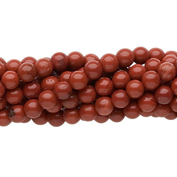 Red jasper 1pkg10, round bead natural C grade, 15.5-16 inch 4mm image number 0