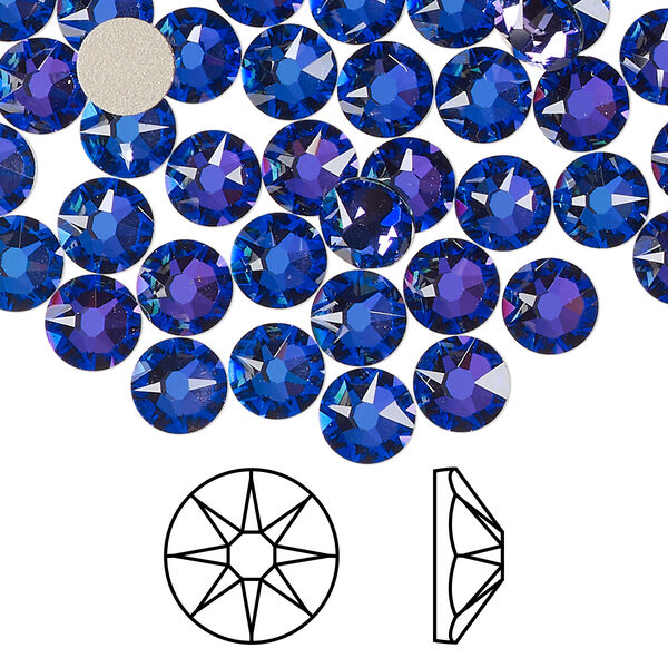 Flat back 288pk crystal heliotrope foil back, Swarovski® 6.32-6.5mm rose round SS30 2088 image number 0