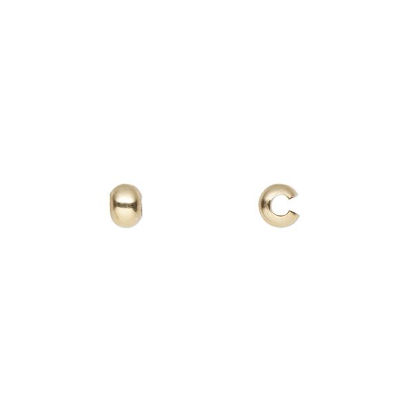 Crimp cover, 14Kt gold-filled, 4mm round. Sold per pkg of 10. image number 0
