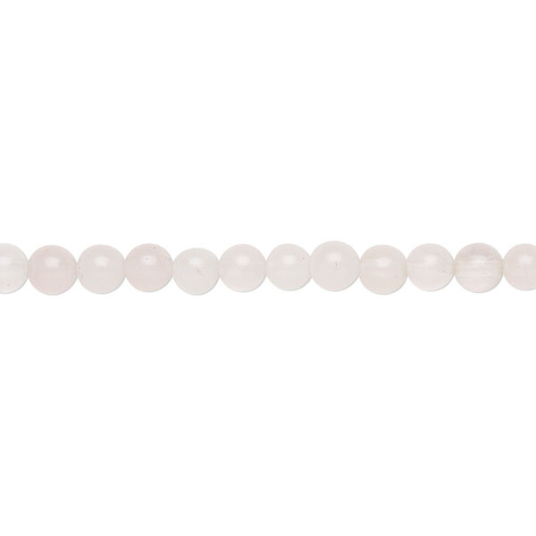 Rose quartz 1pkg1, round bead natural 15.5-16 inch 4mm image number 0