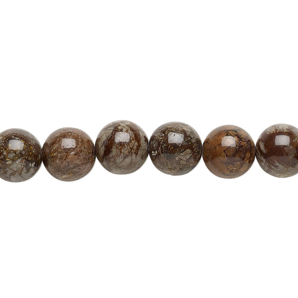 Brown snowflake jasper 1pkg1, round bead natural B grade, 15.5-16 inch 8mm image number 0