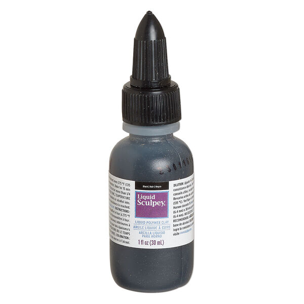 Liquid polymer clay 1pkg1, 1-fluid ounce opaque black Liquid Sculpey® image number 0