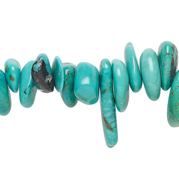 Turquoise 1pkg1, top-drilled chip bead 15.5-16 inch extra-large image number 0