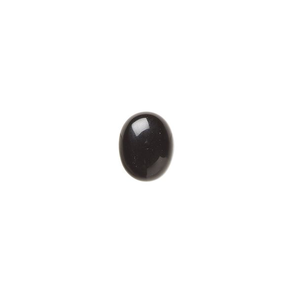 Black onyx 1pkg10, calibrated oval cab 9x7mm image number 0