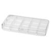 Organizer box, plastic, clear, 6x1x4-inch, 15 compartments. Sold individually. image number 1