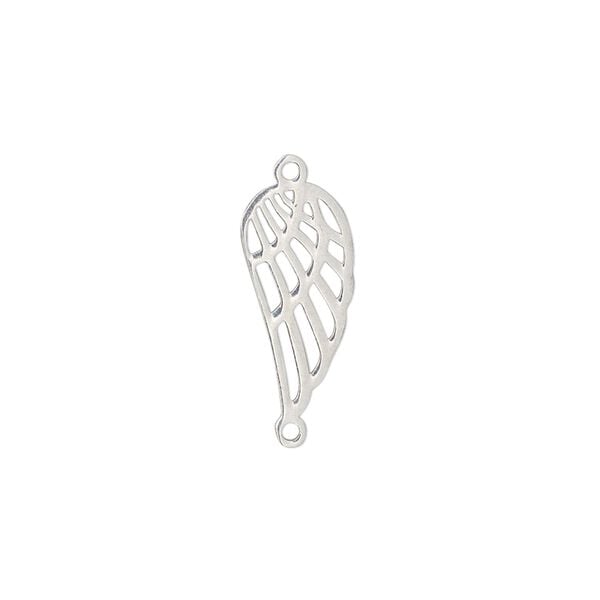 Link, stainless steel, 18.5x8.5mm double-sided wing. Sold per pkg of 2. image number 0