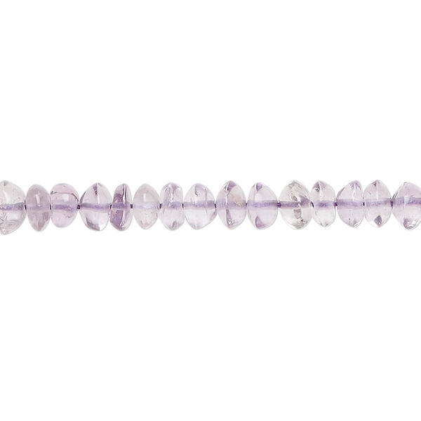 Lavender amethyst 1pkg1, hand-cut saucer bead natural 14 inch 4x2mm-6x4mm image number 0