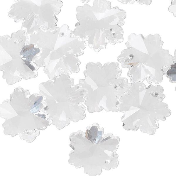Drop 16pk clear, Celestial Crystal® 14x13mm snowflake image number 0