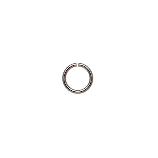 Jump ring, stainless steel, 8.5mm round, 6.6mm inside diameter, 18 gauge. Sold per pkg of 500. image number 0