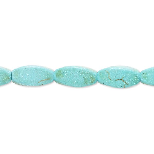 Magnesite 1pkg1, twisted oval bead 15 inch 12x6mm-13x6mm image number 0