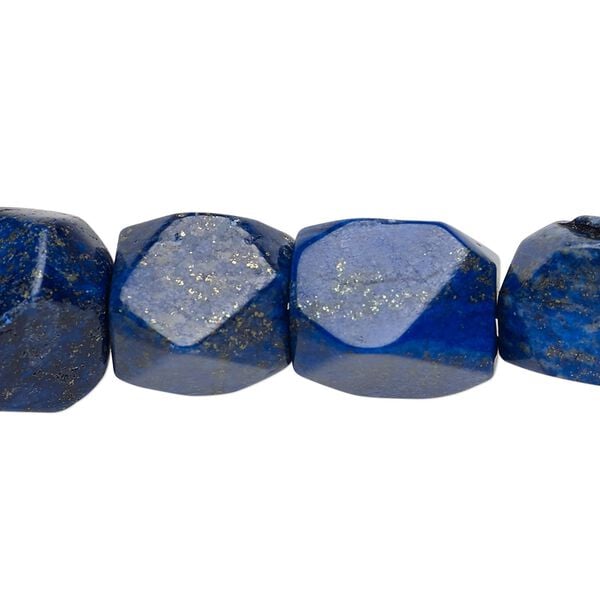 Lapis lazuli 1pkg1, faceted nugget bead 15 inch small image number 0